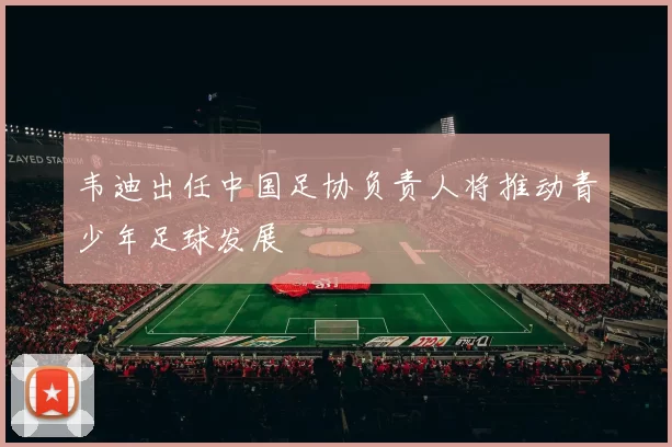 韦迪出任中国足协负责人将推动青少年足球发展